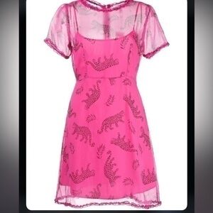 HVN Natalie Tarzan Leopard Print Mini Dress 2